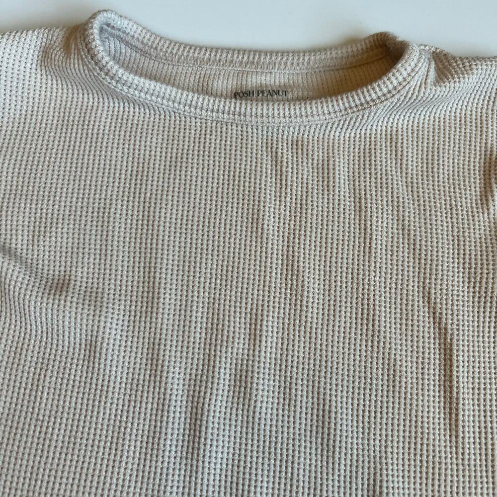 Posh Peanut Waffle Pajama Top - Picture 5 of 7